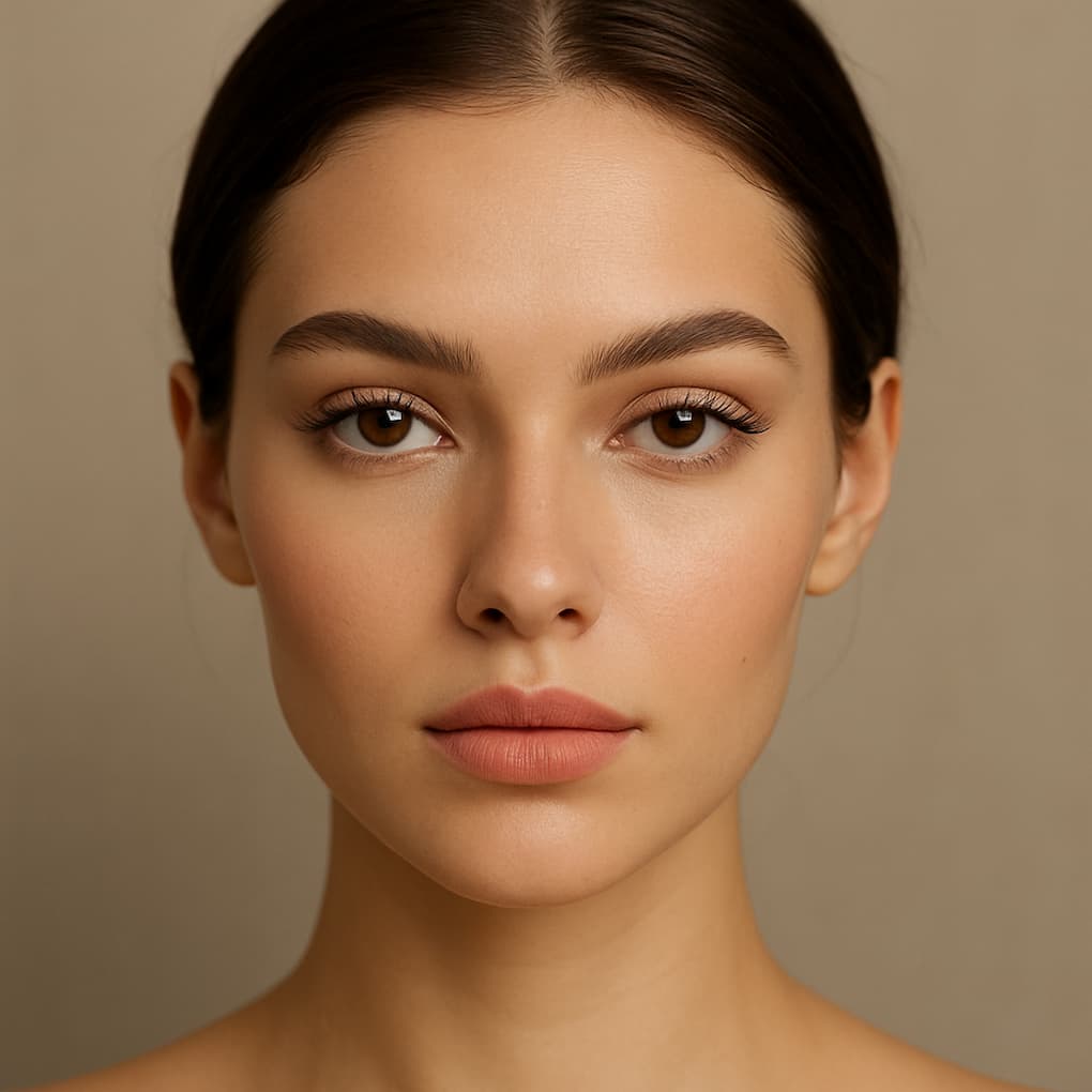 woman showing an aesthetic face in med spa